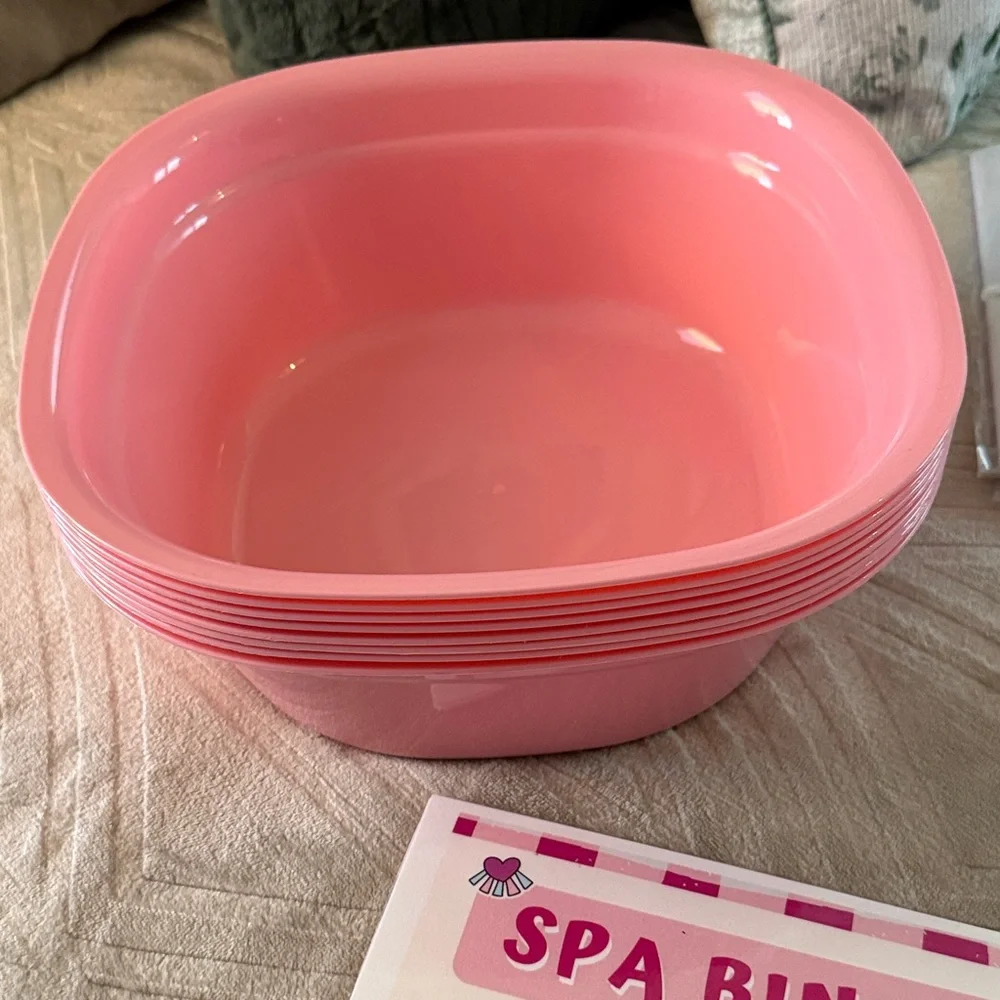 Pink Spa Party Set with Photo Props and banner